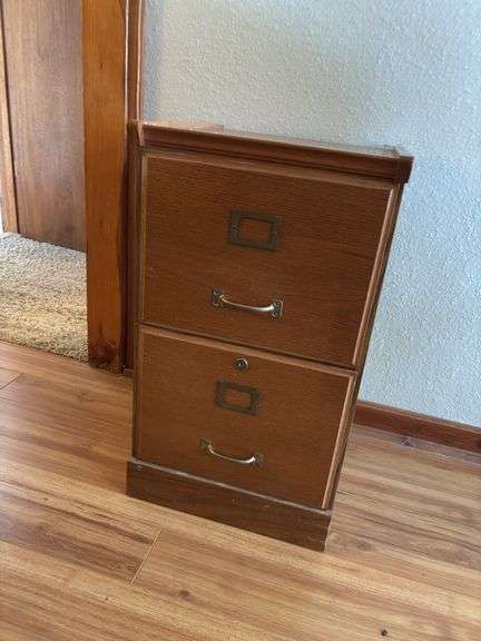Wood 2-Drawer File Cabinet