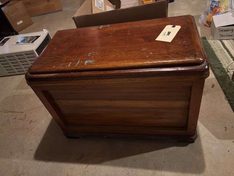 Wood Storage Trunk, 28" x 16" x 19" image