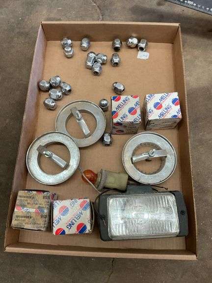 Assorted Auto Parts: Lug Nuts, Valve Lifters, Headlight, and More image