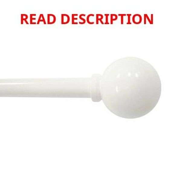 Room Essentials Decorative Cafe Rod Set - White, Ball Finials image
