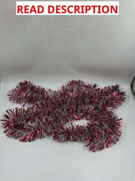 Red and Silver Decorative Garland image