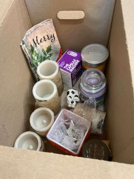 Mixed Lot of Home Decor Items, Candles, and More image