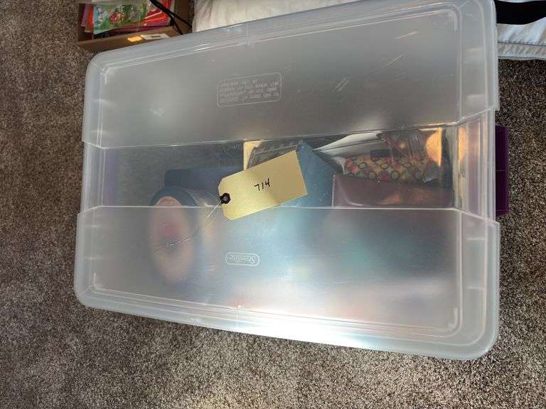 Storage Tote with Assorted Items image