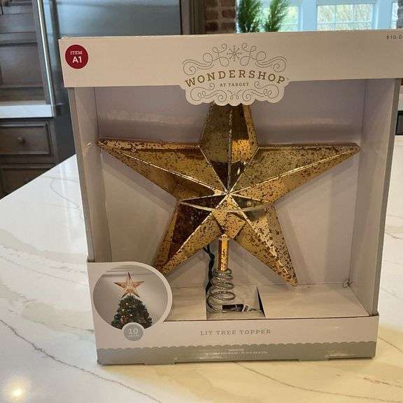 Wondershop at Target Lit Star Tree Topper - Gold image