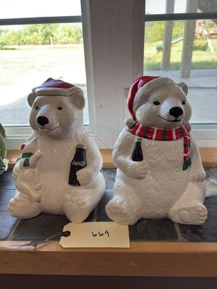 Coca-Cola Polar Bear Cookie Jars image