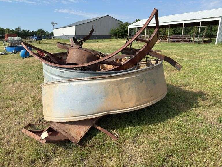 Lot of Mixed Metal Farm Equipment image