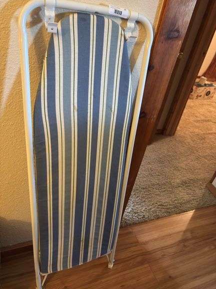 Folding Ironing Board with Striped Cover