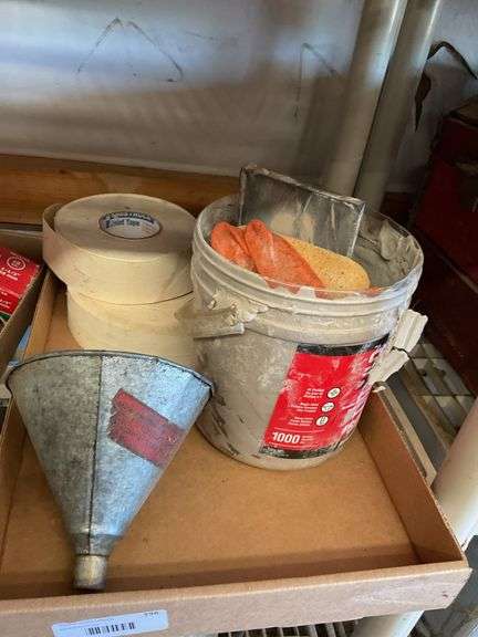 Drywall Tools and Supplies - Bucket, Funnel, Tape and More image