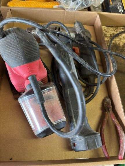Mixed Lot of Power Tools: Skil Sander, Black and Decker Drill, Energizer Flashlight image