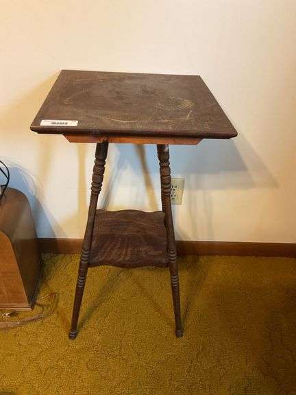 Small Wooden Stand with Lower Shelf image