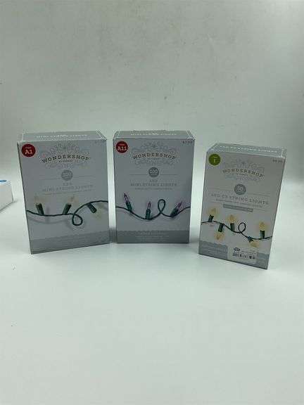 Lot of 3 Wondershop at Target LED String Lights, Mini & C3 Bulbs image