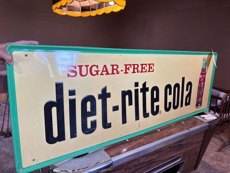 Diet-Rite Cola Advertising Sign, 54" x 18" image