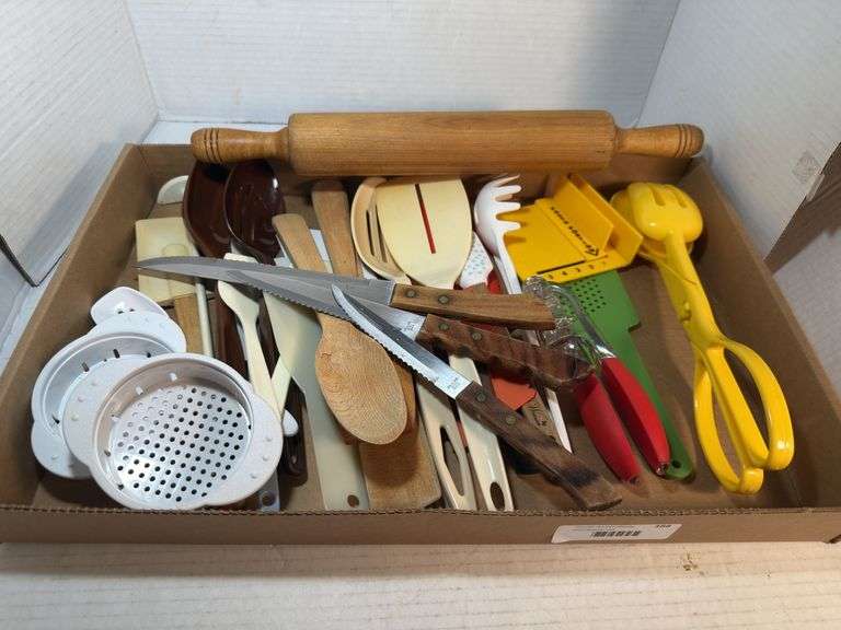 Box Lot of Kitchen Utensils image