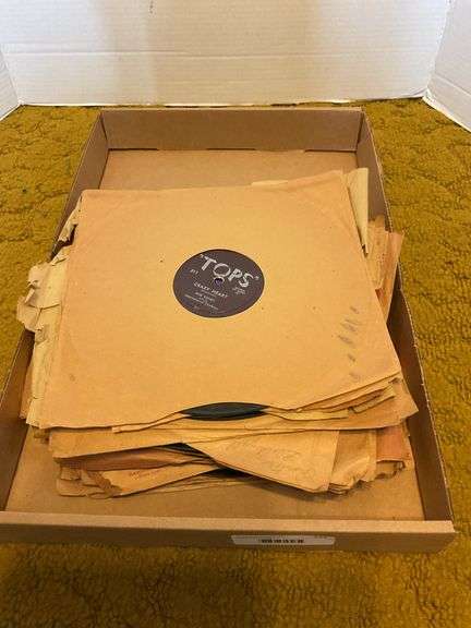 Box Lot of 45 RPM Records - Decca, RCA Victor, Columbia, Tops, Dot image