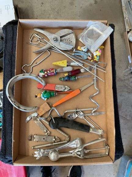 Box Lot of Various Collectibles, Utensils, and Novelty Items image
