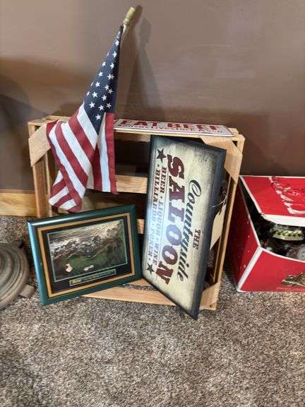 Assorted Decor - Saloon Sign, Golf Picture, and More image
