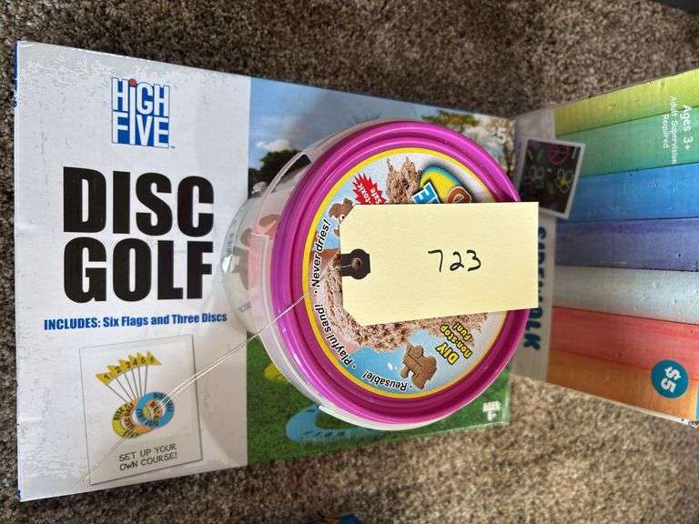 Sidewalk Chalk, Kinetic Sand, and Disc Golf Set image