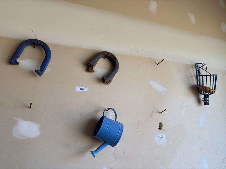 Horseshoes, Watering Can, and Fruit Picker image