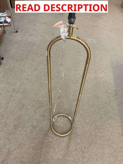 Modern Gold Tone Metal Floor Lamp Frame image
