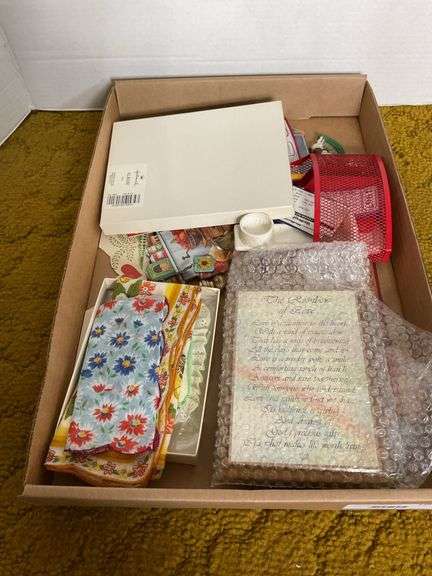 Box Lot of Various Household and Decorative Items image