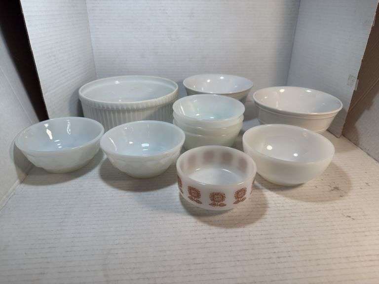 Collection of Assorted White Bowls and Dishes image