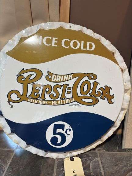 Ice Cold Drink Pepsi-Cola Metal Sign image