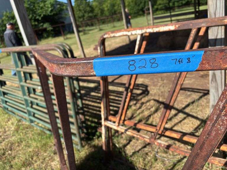 Lot of Used Metal Cattle Feeders & Farm Gates (2 pieces) image