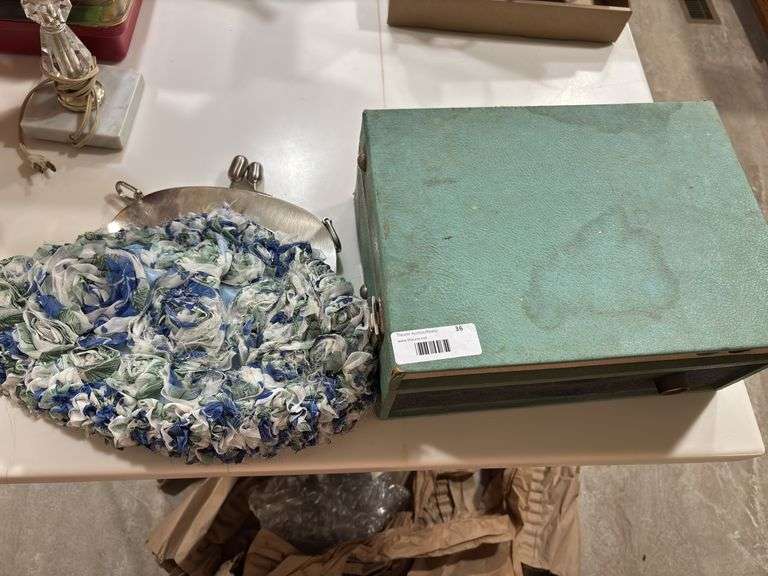 Symphonic Solid State Record Player and Handmade Floral Purse