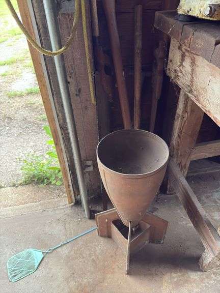Collection of Garden Tools and Steel Funnel image