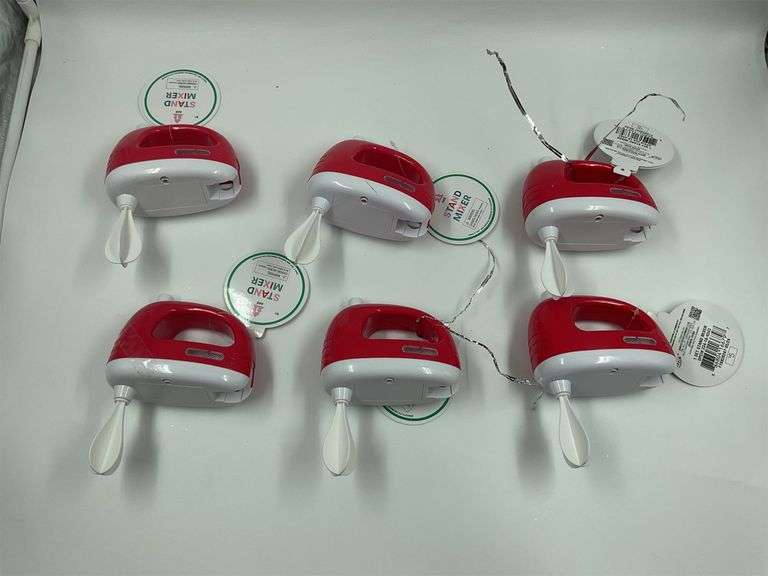 Lot of Six Miniature Stand Mixer Toy Ornaments image