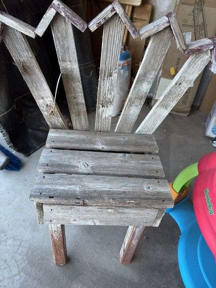 Rustic Wooden Arrow Back Chair image