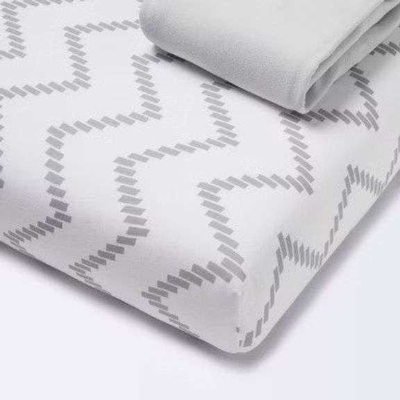Cloud Island 2-Pack Play Yard Jersey Fitted Sheets image