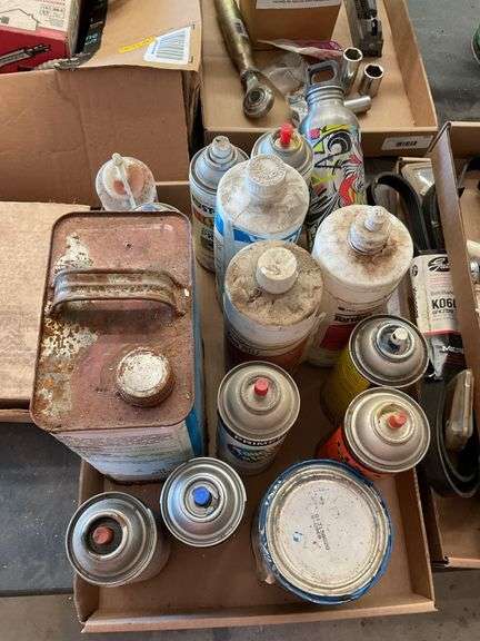 Mixed Lot of Paint, Primers, and Solvents image