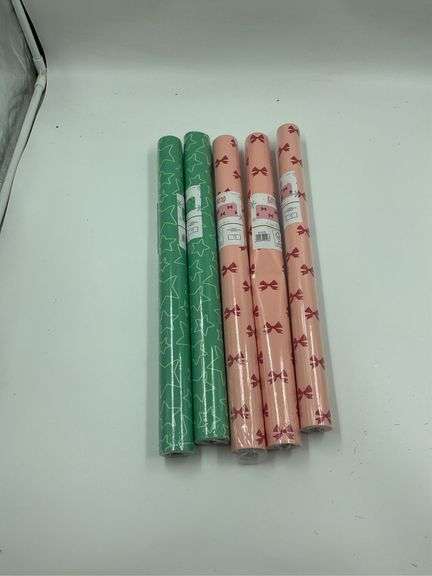 Lot of 5 Rolls of Decorative Gift Wrapping Paper image