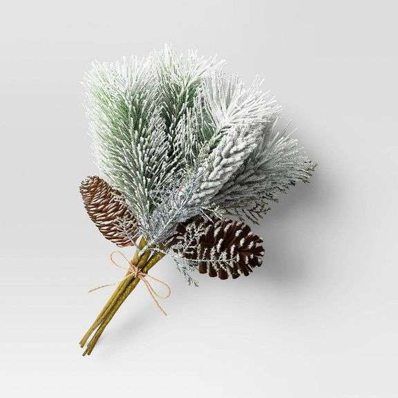 Artificial Pine Branch and Pinecone Bundle image