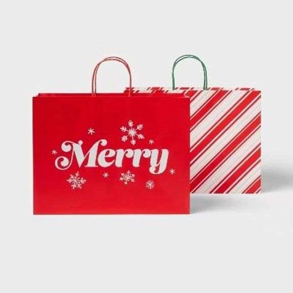 Set of 2 Spritz Christmas Holiday Gift Bags image