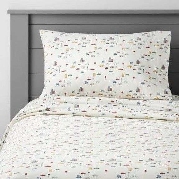 pillowfort Twin Cars Cotton Sheet Set image