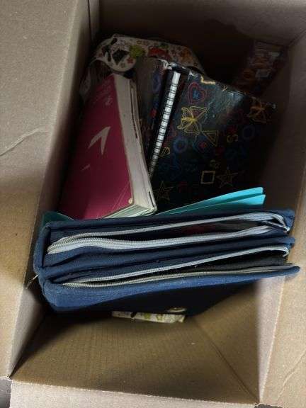 Box Lot of Mixed Stationary, Stickers, and Craft Items image