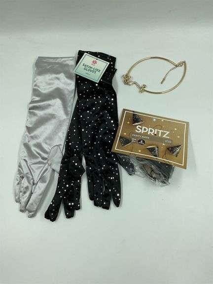 Gloves, Necklace, and Party Hats image
