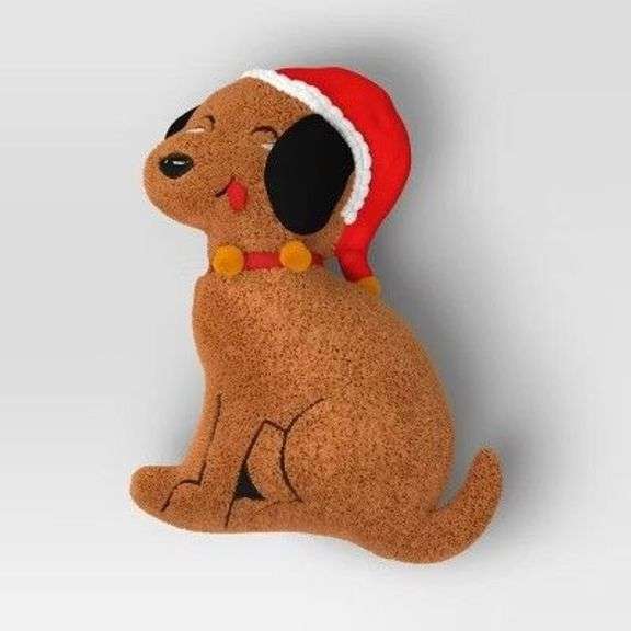 Holiday Brown Dog Plush Figure image