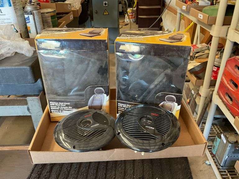 Chevy Seat Covers and Pyle Hydra PLMR60B Speakers image