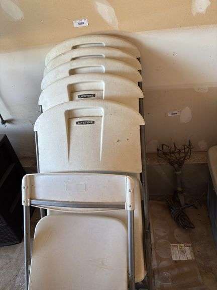 Set of Six Lifetime Folding Chairs image