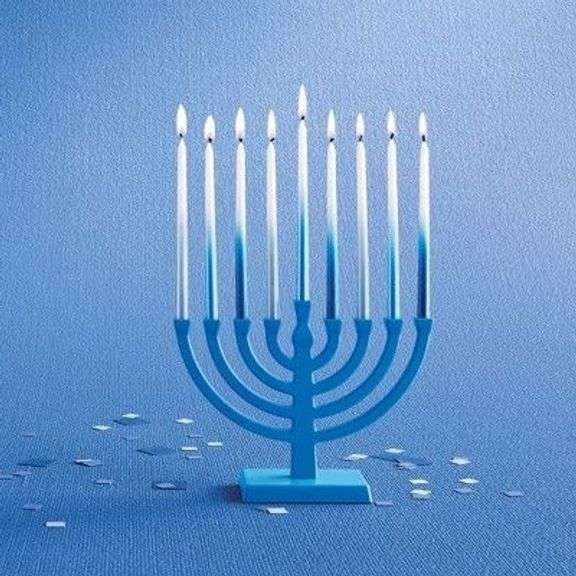 Lot of 3 Spritz Menorah Candles - 45 Count Each image