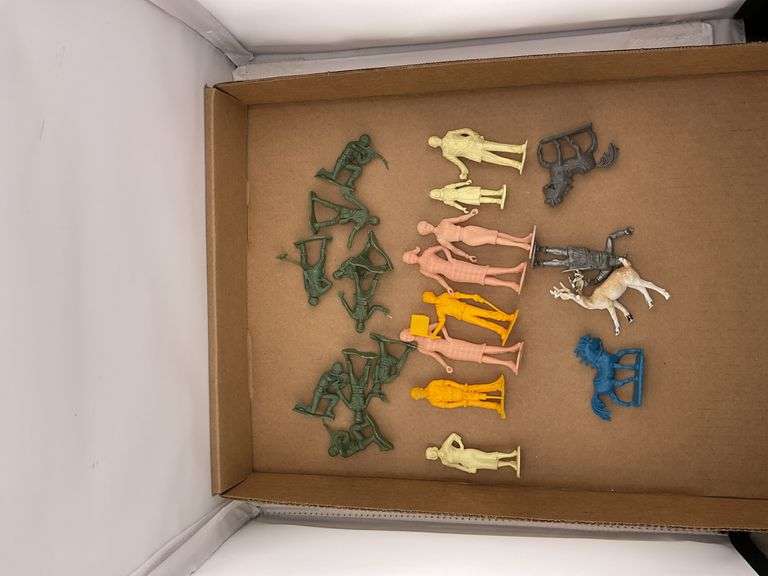 Mixed Lot of Plastic Figures: Soldiers, People, and Animals image
