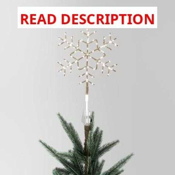 Wondershop LED Lit Snowflake Christmas Tree Topper image