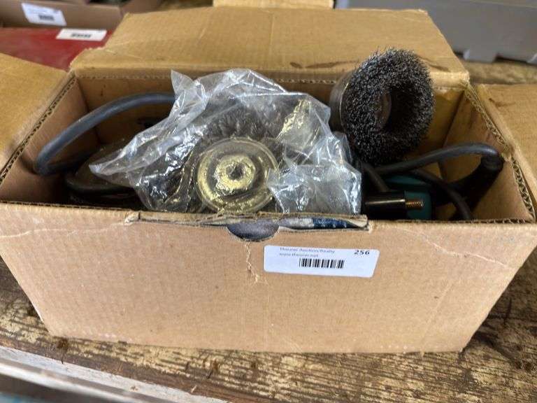 Angle Grinder with Assorted Wire Wheels and Cutting Disk image