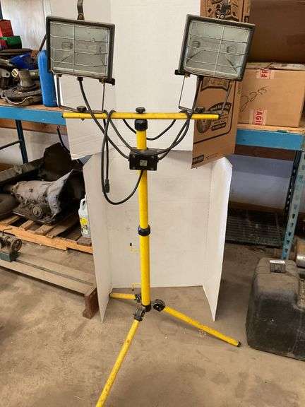 Adjustable Work Light Stand with Twin Lights image