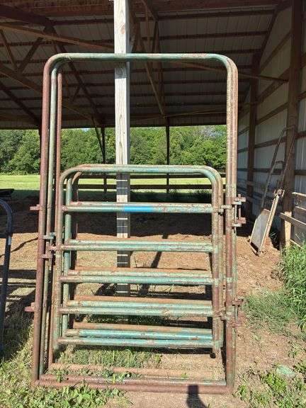 (3) Metal Livestock Gates with Hardware image