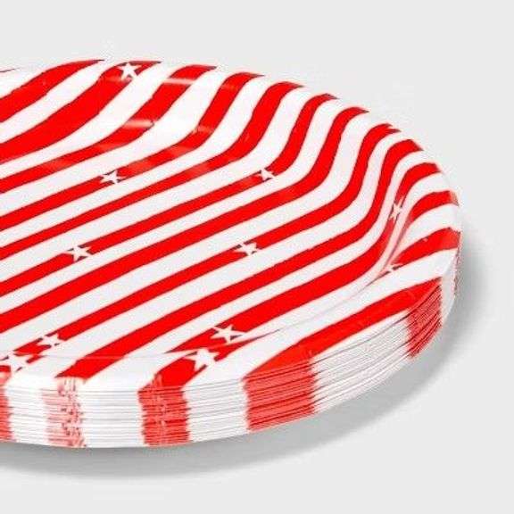 Striped Star Plates and Cups image