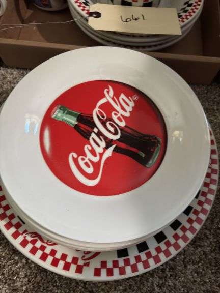 Coca-Cola Checkered Design Dinnerware Set image